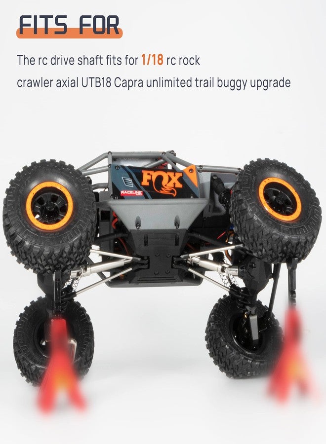 HOPLEX 2pcs Stainless Steel Drive Shaft Universal Joint Driveshaft for 1/18 RC Rock Crawler Axial UTB18 Capra Unlimited Trail Buggy - Image 3